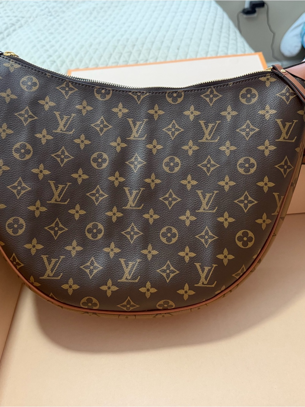 Louis Vuitton Monogram Canvas Crescent Shoulder Bag in Brown - Picture 2 of 12